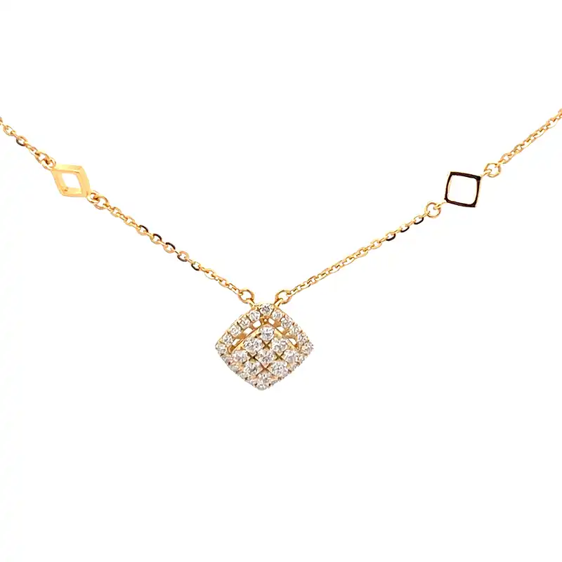 Graceful Gold Diamond Pendant Necklace